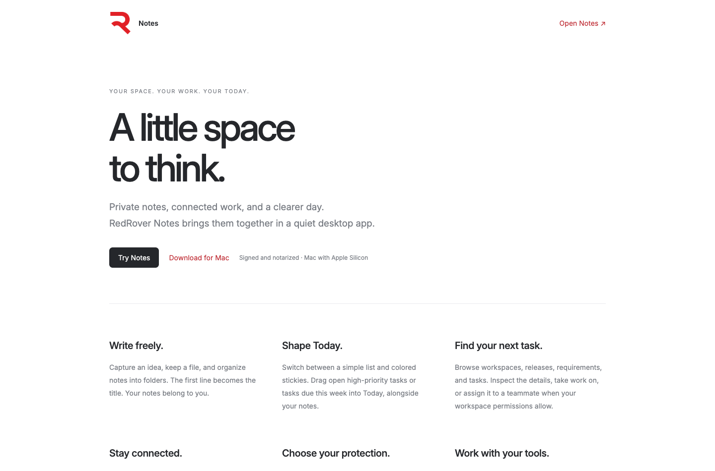 A little space to think.