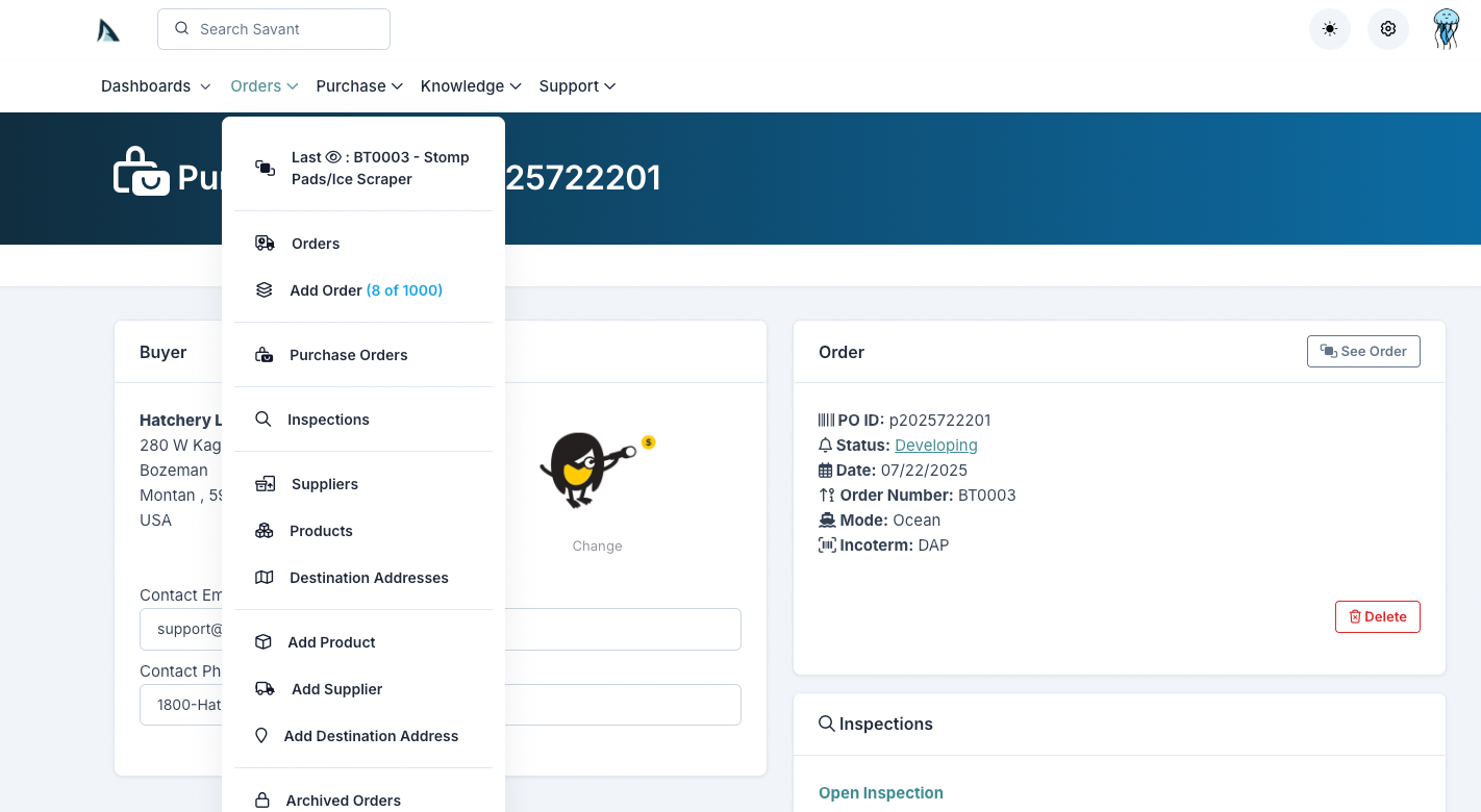 Purchase Order Dashboard
